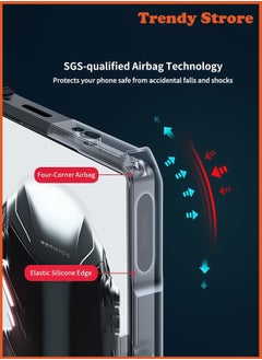 ماركة غير محددة لـ ZTE Nubia Red Magic 9S Pro غطاء / 9S Pro+ / 9 Pro غطاء / 9 Pro+ غطاء مغناطيسي مع حامي شاشة، غطاء خلفي مقاوم للصدمات مصنوع من TPU، غطاء واقي شفاف غير لامع.  - Image 5