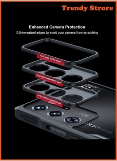 ماركة غير محددة لـ ZTE Nubia Red Magic 9S Pro غطاء / 9S Pro+ / 9 Pro غطاء / 9 Pro+ غطاء مغناطيسي مع حامي شاشة، غطاء خلفي مقاوم للصدمات مصنوع من TPU، غطاء واقي شفاف غير لامع.  - Image 4