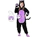 Joycover Black Cat Costume for Girls Kids Hooded Cat Onesie with Tail Paw Purse Bag Animal Noir Costume Girls Halloween Costumes for Kids Age 510 Gifts for Birthday Halloween Party Occasions L - Image 2
