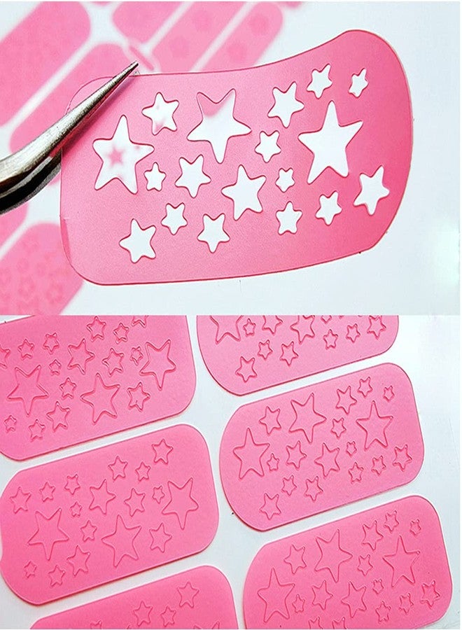 Furimuk Nail Stencils for Nail Art Reusable, Nail Vinyl Stencils Sticker French Tip Nail Decals Hollow DIY Manicure Decoration Decals Supplies（24 Sheets） - Image 3