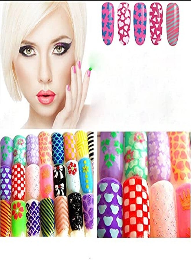 Furimuk Nail Stencils for Nail Art Reusable, Nail Vinyl Stencils Sticker French Tip Nail Decals Hollow DIY Manicure Decoration Decals Supplies（24 Sheets） - Image 5