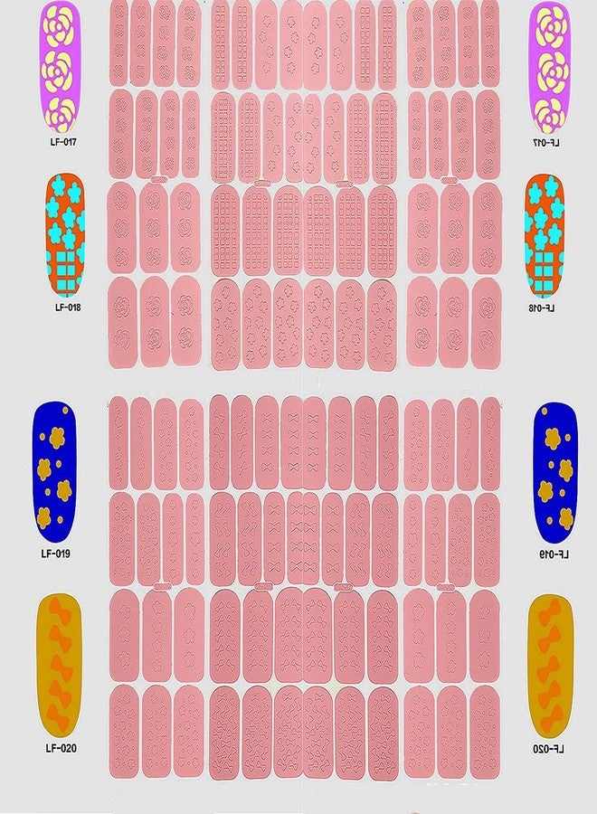 Furimuk Nail Stencils for Nail Art Reusable, Nail Vinyl Stencils Sticker French Tip Nail Decals Hollow DIY Manicure Decoration Decals Supplies（24 Sheets） - Image 4