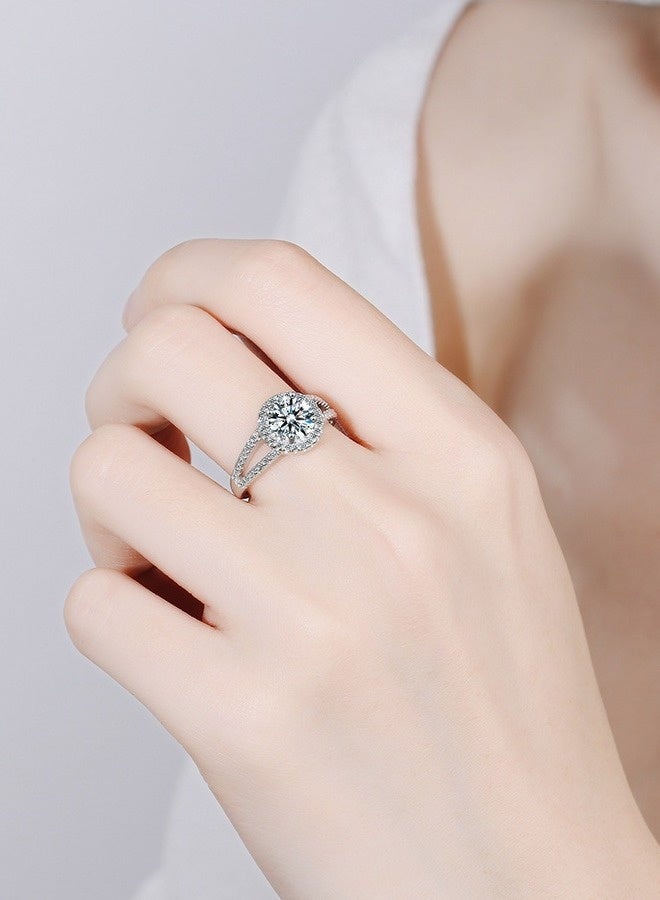 بريتاي خاتم نسائي قابل للتعديل، بخاتم مفتوح وزركونيا مفرد، مضاد للحساسية للزفاف والحفلات والاستخدام اليومي هدية للزوجة والفتيات والسيدات - Image 1