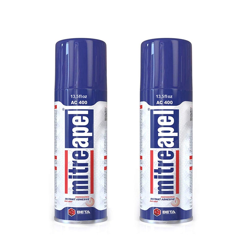 mitreapel Activator (2 X 13.5 Fl Oz) Spray Accelerator For Ca Super Glues (2 Pack) - Image 1