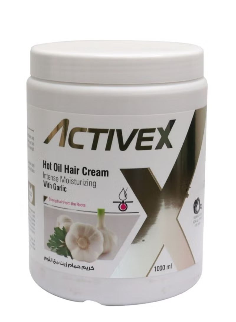 ActiveX Hot Oil Hair Cream 1000 Ml - Garlic (New) | Strengthening and Repairing