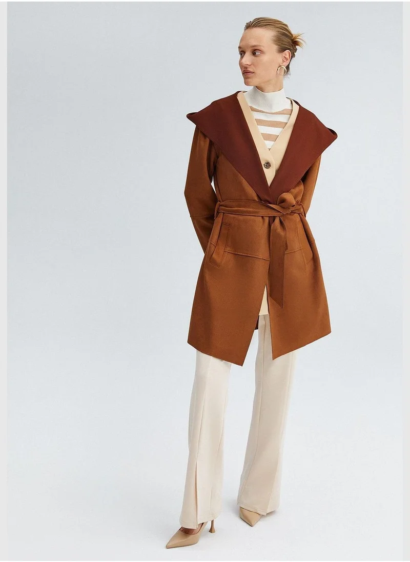 تاتشي HOODED SUEDE JACKET