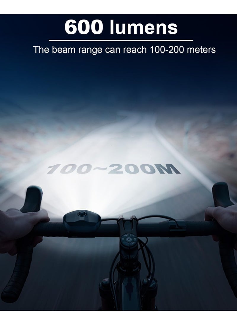 Xoopla Bike Lights Front and Back Light Set, USB Rechargeable bike accessory, 600 Lumens, IPX4 Waterproof Rated Durable, Easy to Install, Bicycle Accessories for Night Riding & Emergency use  - Image 3