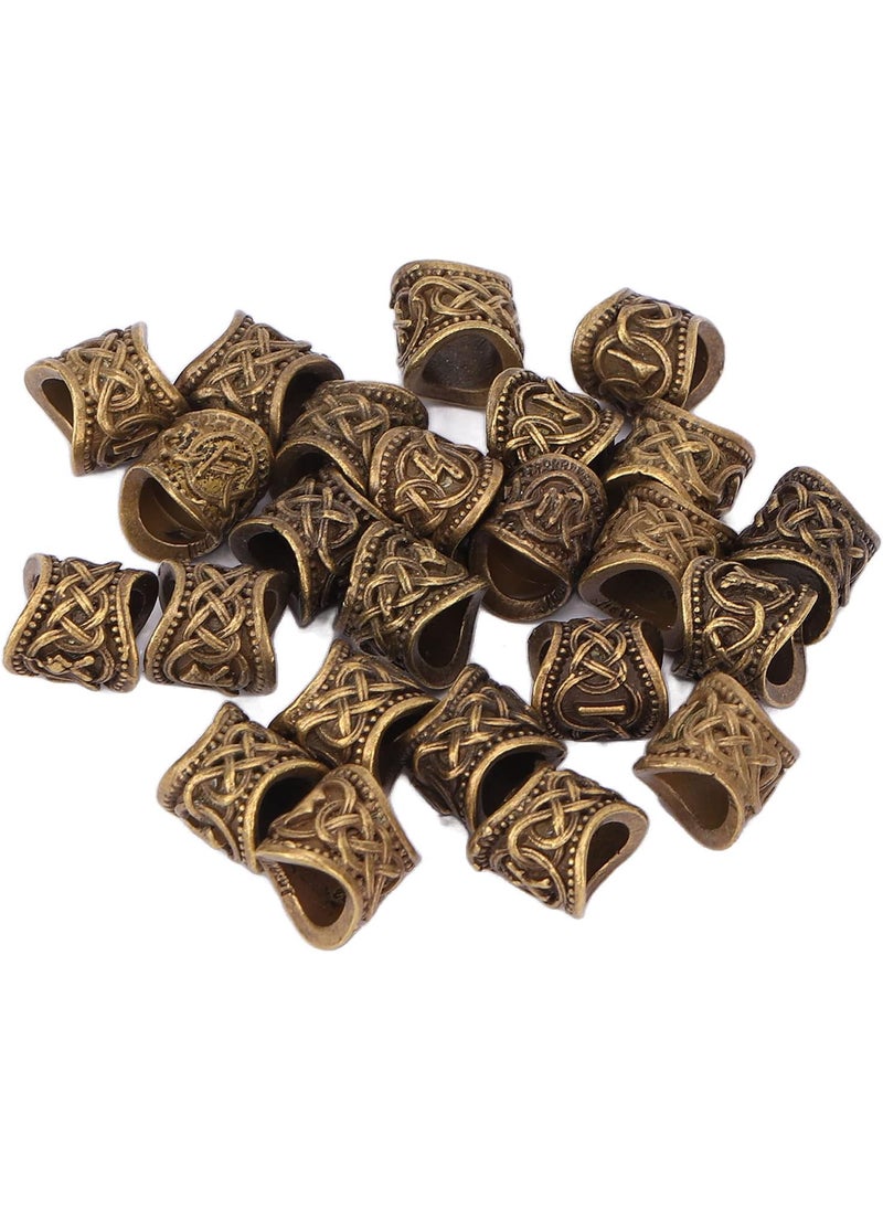 HURRISE Dreadlocks Beads, Alloy Hair Tube Beads Pendant Decoration for Hair Braiding Necklace Bracelet Bronze 