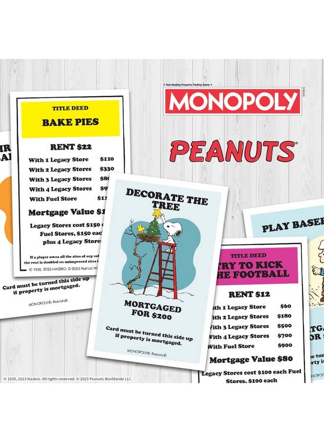 USAopoly Monopoly Peanuts Board Game, Play as Snoopy on Sled, Baseball Cap, Kite Eating Tree & More, Officially Licensed and Collectible Monopoly Game Based On The Famous Comic Strip Peanuts - Image 5