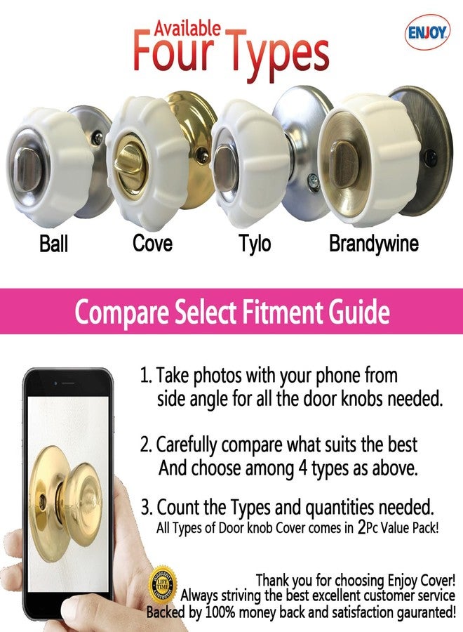 Enjoy Cover - 2 Pack Door Knob Cover Grips Non Slip Arthritis & Senior Living Aids Grippy (Tylo) - Image 2
