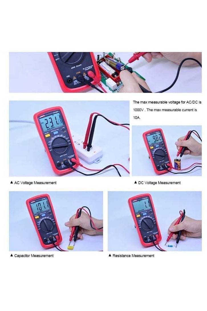 UniT UNI-T UT136C+ Multimeter Digital multimeter Tester AC DC Voltmeter Ammeter Ohm capacitance HFE Diode/Transistor Tester - Image 2