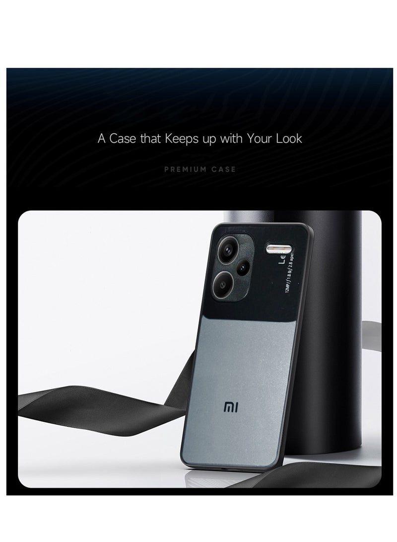 Wtech Liquid Silicone with Raised Cemera Lips Case Cover For Xiaomi Redmi Note 13 Pro+ / Redmi Note 13 Pro Plus 5G 2023 Black/Grey - Image 3