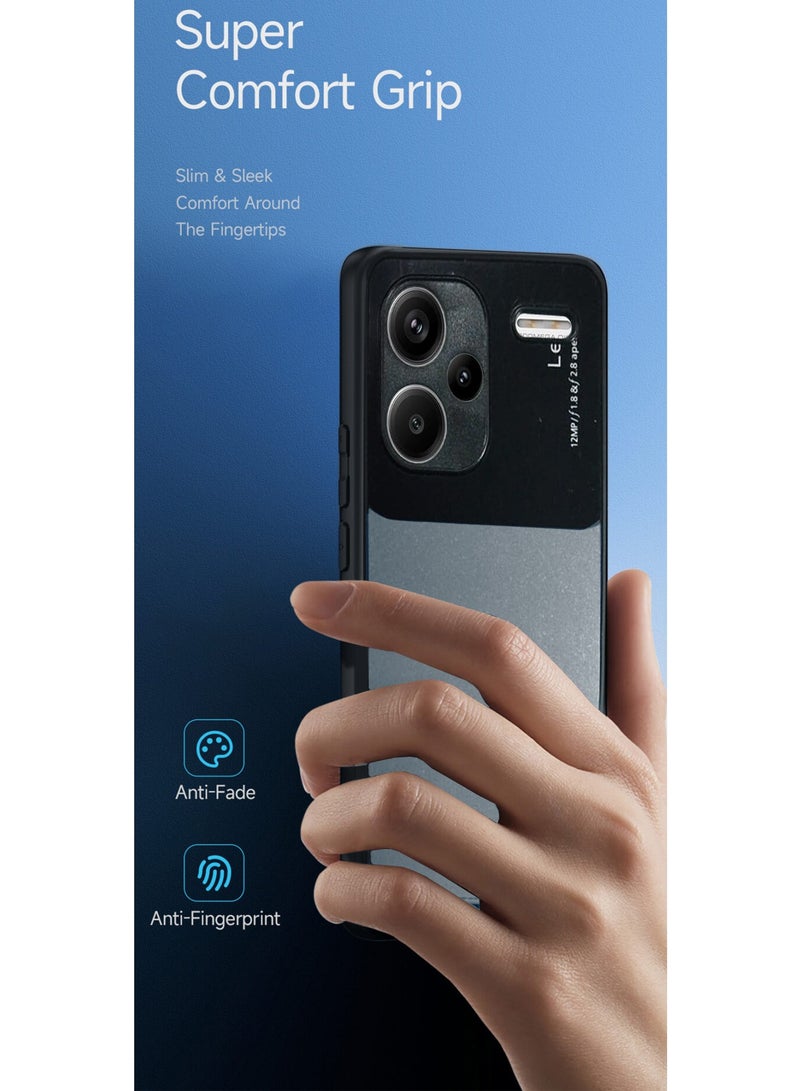 Wtech Liquid Silicone with Raised Cemera Lips Case Cover For Xiaomi Redmi Note 13 Pro+ / Redmi Note 13 Pro Plus 5G 2023 Black/Grey - Image 2