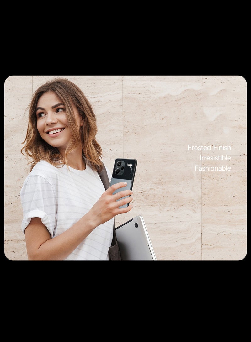 Wtech Liquid Silicone with Raised Cemera Lips Case Cover For Xiaomi Redmi Note 13 Pro+ / Redmi Note 13 Pro Plus 5G 2023 Black/Grey - Image 5