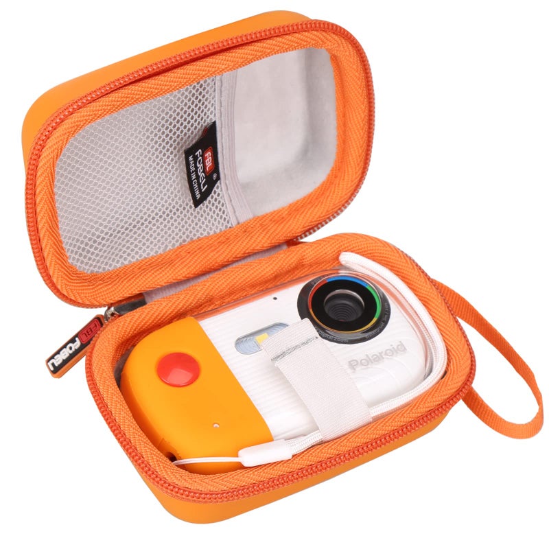 FBLFOBELI Hard EVA Carrying Case for Polaroid Underwater Camera 18mp 4K UHD (Orange) - Image 2