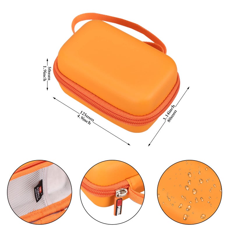 FBLFOBELI Hard EVA Carrying Case for Polaroid Underwater Camera 18mp 4K UHD (Orange) - Image 5