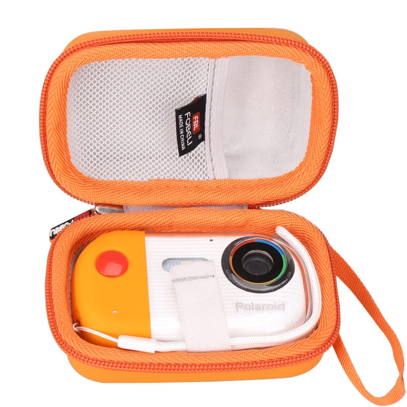 FBLFOBELI Hard EVA Carrying Case for Polaroid Underwater Camera 18mp 4K UHD (Orange) - Image 1