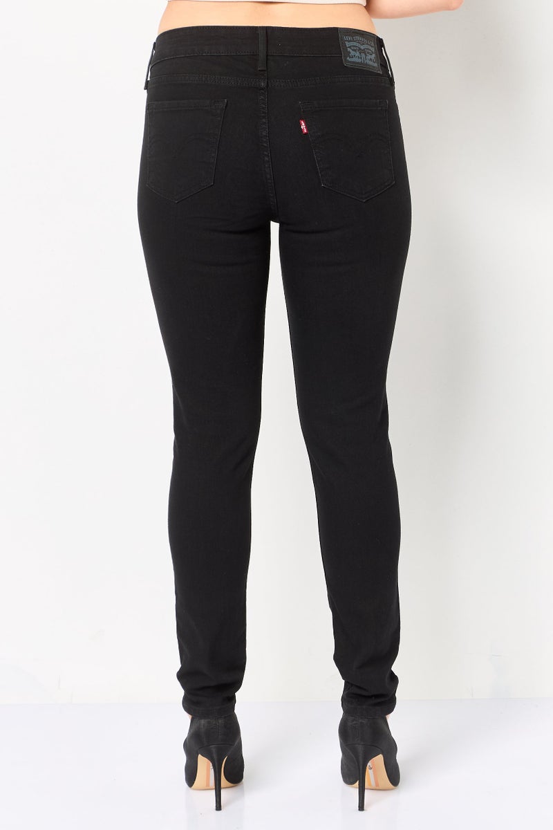Levi's جينز دنيم ضيق للنساء، أسود - Image 2