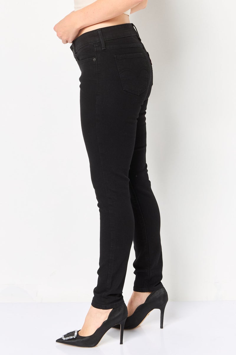 Levi's جينز دنيم ضيق للنساء، أسود - Image 4
