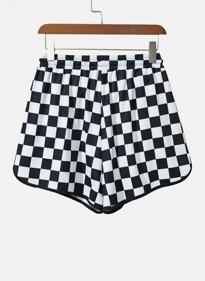 YUNIQEE Multicoloured Checked Casual Shorts