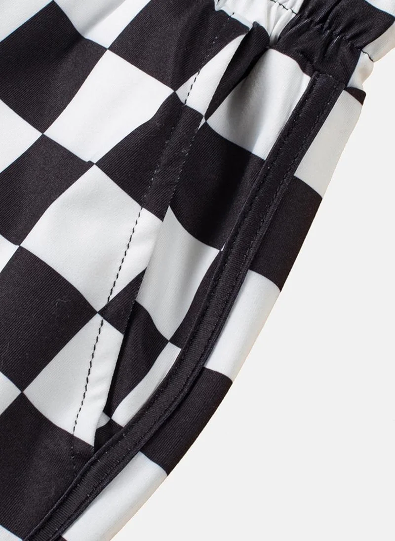 YUNIQEE Multicoloured Checked Casual Shorts