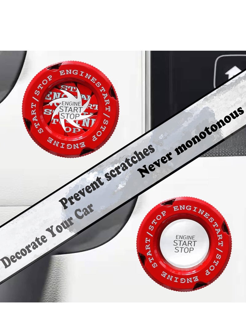 SYOSI Push to Start Button Cover Car Engine Stop and Some Motorcycle Universal Red - Image 2