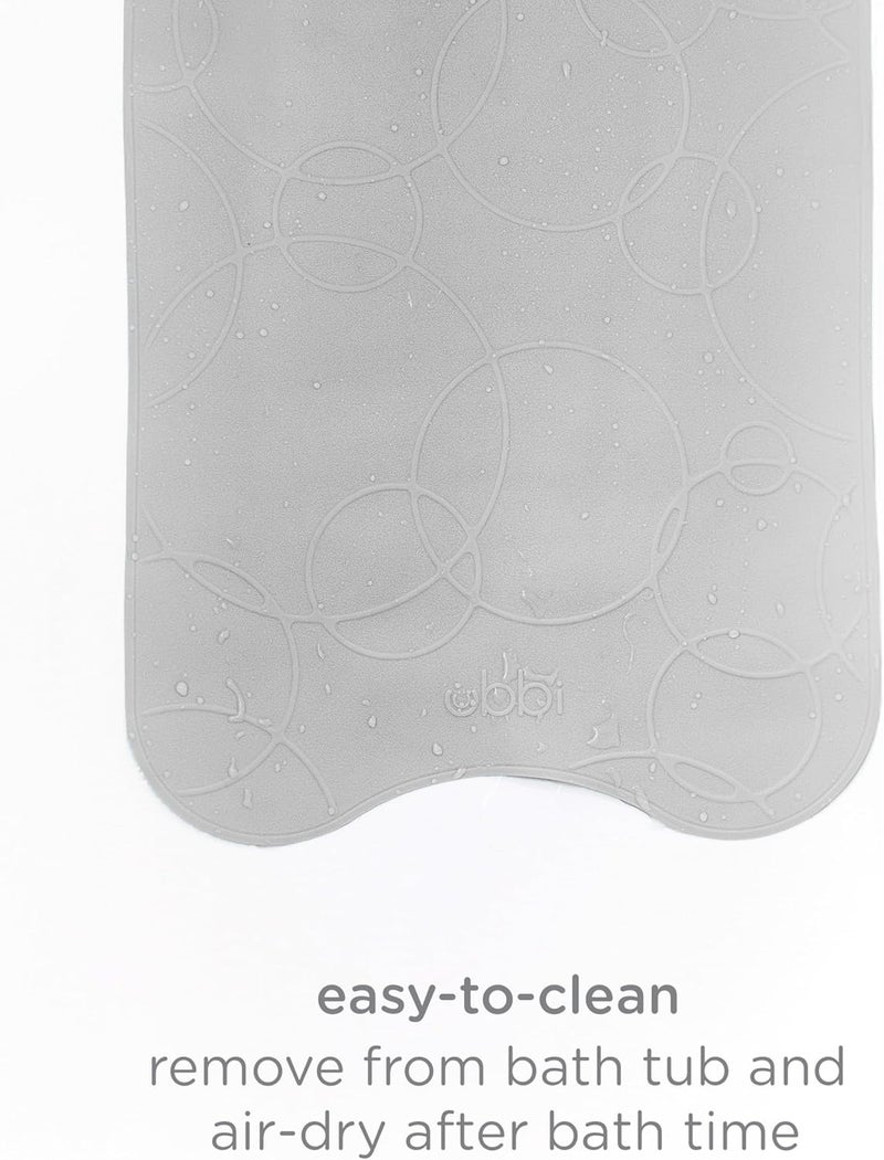 Ubbi Non-Slip Baby Bath Mat, Powerful Suction Cups, Baby Bath Tub Time Essentials, Gray - Image 4