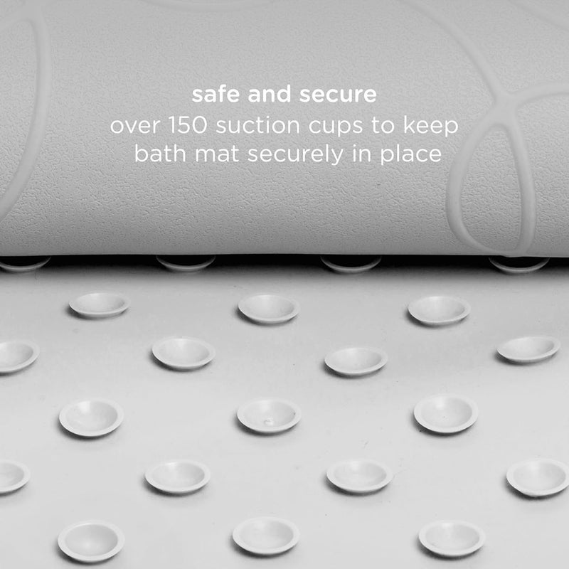 Ubbi Non-Slip Baby Bath Mat, Powerful Suction Cups, Baby Bath Tub Time Essentials, Gray - Image 2