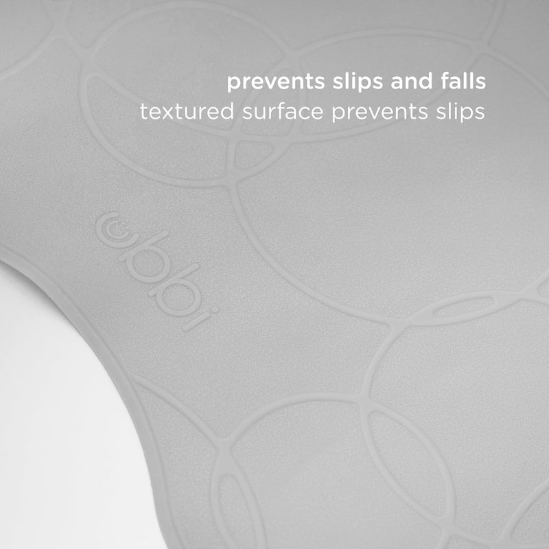 Ubbi Non-Slip Baby Bath Mat, Powerful Suction Cups, Baby Bath Tub Time Essentials, Gray - Image 3