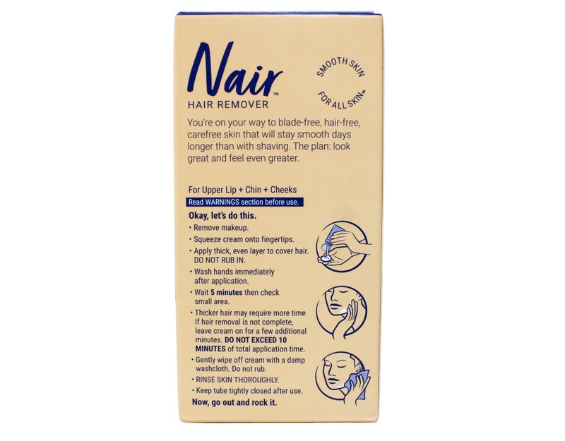 Nair Hair Removal Cream for Face with Special Moisturizers, 2-Ounce Bottles (Pack of 4) - Image 4