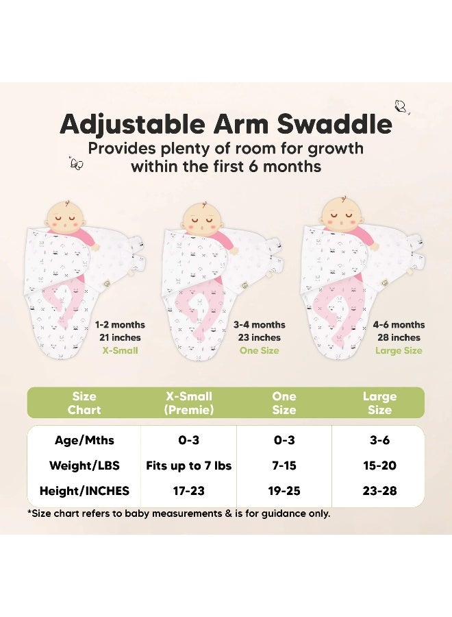 KeaBabies Soothe Swaddle Wraps with Knot Hats 3 Pack, Newborn Set, Bunnies - Image 4