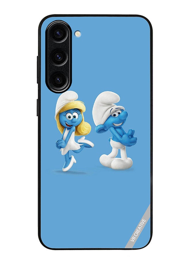 VR CREATIVE Protective Case Cover For Samsung Galaxy S23 Plus The Smurfs Design Multicolour - Image 1
