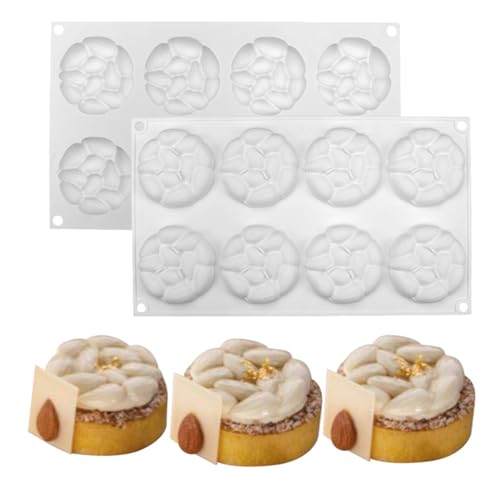 mostsom Chocolate Almonds Molds Silicone 8 Cavities Chocolate Candy Fondant Mold Mould for DIY Baker Soap Mold (Almonds G1_11.8x6.88x0.72inch) - Image 2