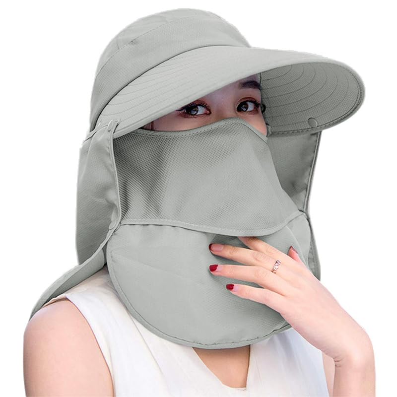 GUSTAVE ® Unisex Summer Hats with Detachable Flaps, Sun Hats for Women, Sun Protection Cap for Women, for Gardening, Beach, Boating, Fishing - Image 1