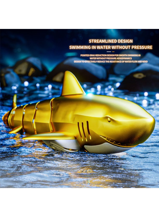 Remote Control Electric Shark Whale Crocodile Toy Boat Children Rechargeable Simulation Water Play Toys Durable Plastic Craft-Color:Remote Control Koi (red)  - Image 2