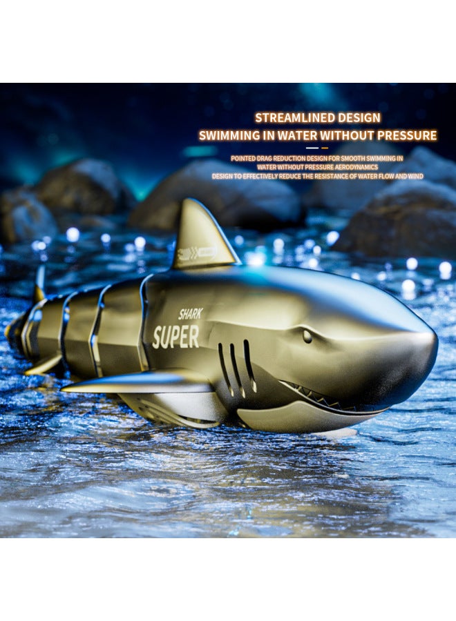 Remote Control Electric Shark Whale Crocodile Toy Boat Children Rechargeable Simulation Water Play Toys Durable Plastic Craft-Color:Remote Control Koi (red)  - Image 3