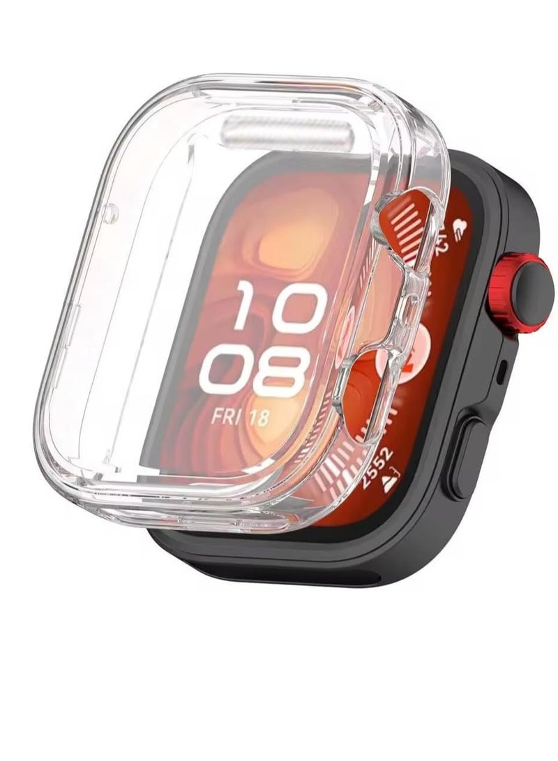 Compatible with Huawei Watch Fit 4 Pro 2025 All-inclusive Screen Protector Case Anti-Scratch Cover TPU (Clear)