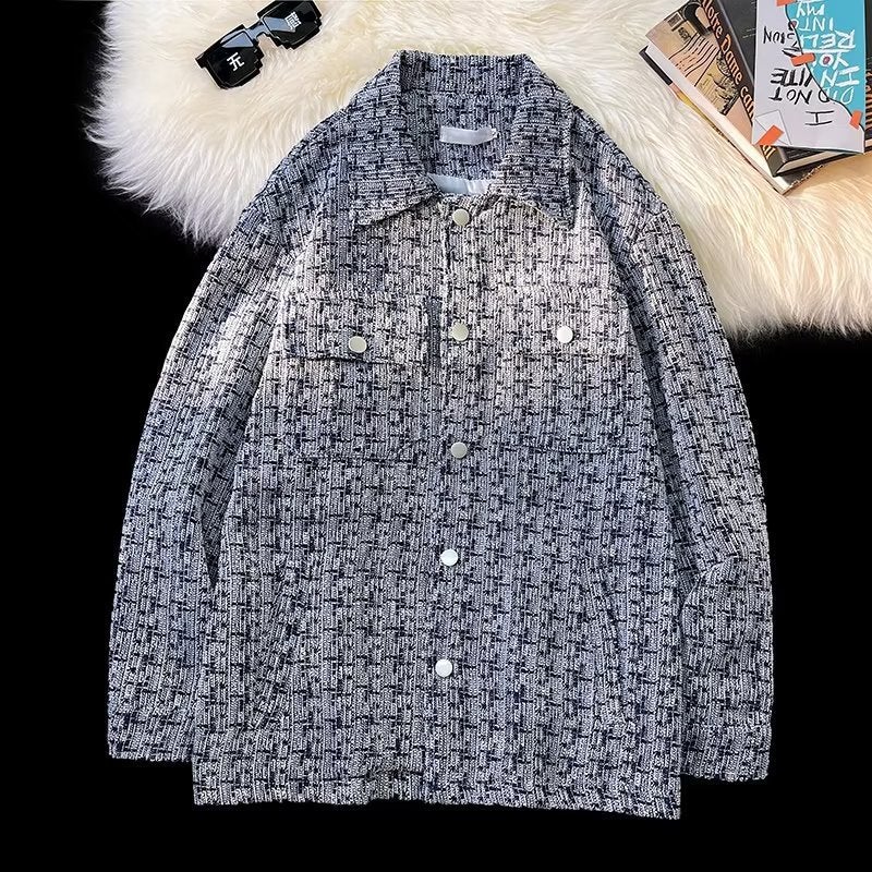 Trendy Autumn Fashion Houndstooth Blazer Jacket With A Chanel-Inspired Design For Men And Women - Image 1