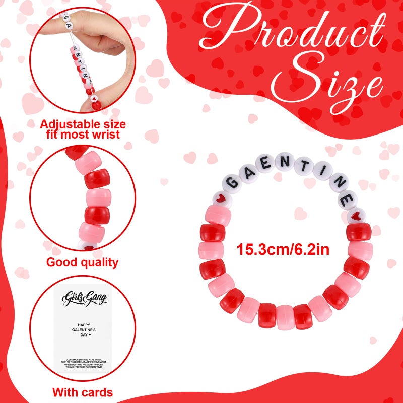 Ferreve 20 Sets Galentines Day Gifts Bulk Friendship Bracelets for Women Galentines Party Favor Adjustable Friendship Bracelets with Cards for Sisters Friends Coworkers Bestie - Image 2