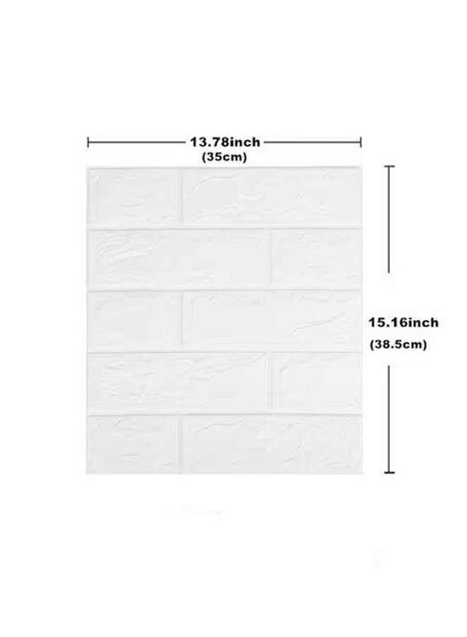 زيمي 10 قطع ملصقات حائط ثلاثية الأبعاد من ورق الحائط الرغوي الناعم، ديكور ورق حائط من الطوب الصناعي لغرفة النوم، مقاوم للماء وذاتي اللصق لغرفة الأعمال والصناعية - Image 5