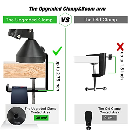 WIBOND For Shure SM7B Boom Arm - Mic Stand with 2 Reduce Wind Noises Mic Cover, Cable Management and Mic Dual Layered Pop Filter, 3/8" to 5/8" Adapter Compatible with Most Microphone - Image 5