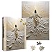 Larkipuzz Christian Jesus Aesthetic Puzzles for Adults 1000 Pieces White Religious Ocean Jigsaw Puzzle Difficult Challenging Art Puzzles - Image 2