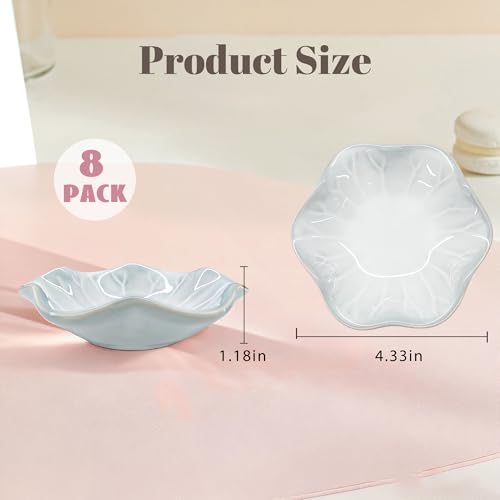 AmaCielo Ceramic Jewelry Tray, Ring Dish, Key Bowl Ceramic Tray 4.33 Inch, Ttrinket Dish Jewelry Dish, Desktop Decoration, Gifts for Mother Girlfriend Daughter,Mother's Day Gift (1Pcs-Lotus Leaf) - Image 2
