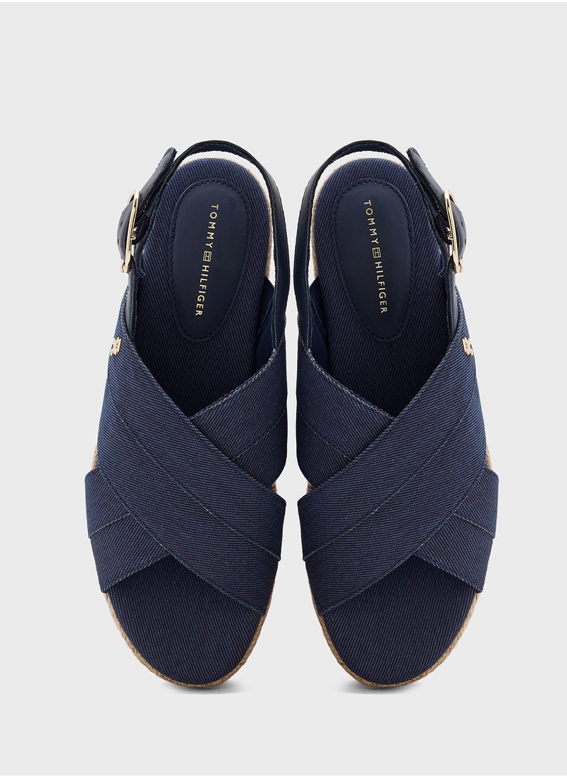 TOMMY HILFIGER DENIM ESPADRILLE PLATFORM SANDALS  - Image 4