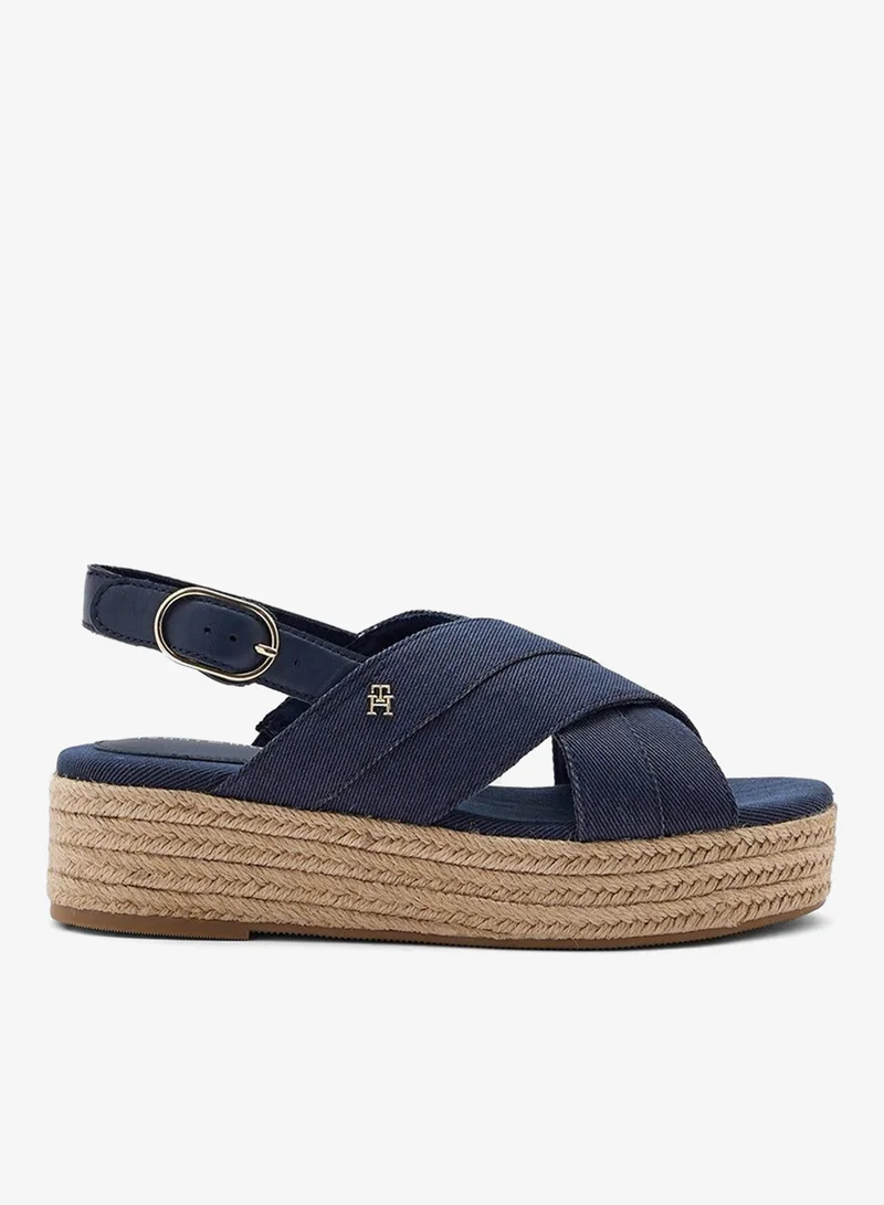 TOMMY HILFIGER DENIM ESPADRILLE PLATFORM SANDALS