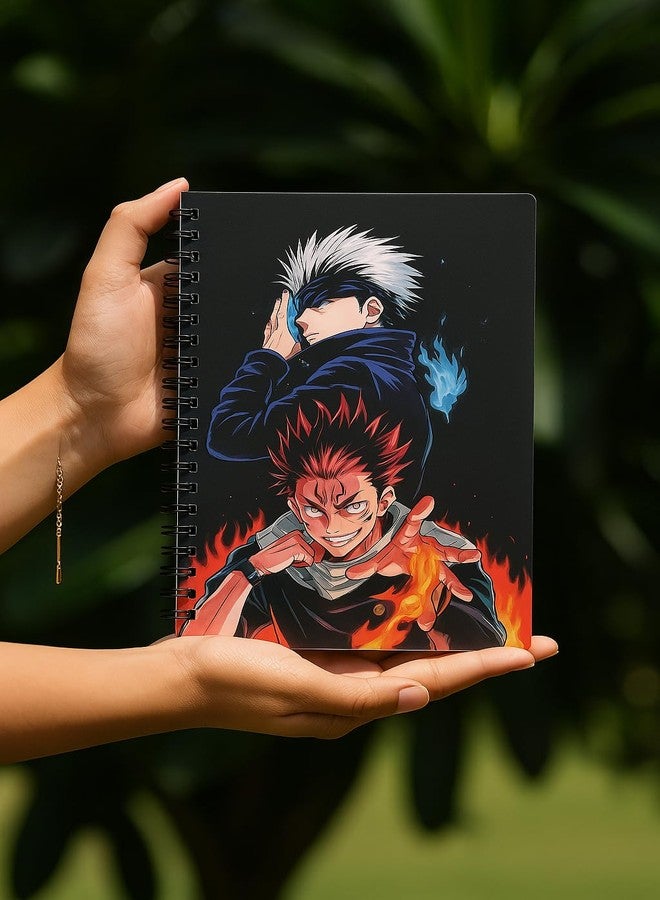 zenithink دفتر ملاحظات زينيثينك جوجوتسو كايسن أنمي ساتورو جوجو | ورق 80 غ/م² مع غلاف مقوى 350 غ/م² | بدون سطور | 160 صفحة | مقاس A5 | تجليد حلزوني | متعدد الاستخدامات للمدرسة والمنزل والمكتب - Image 2