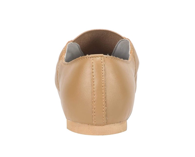 Linodes PU Leather Jazz Shoe Slip On Dance Shoes with Up Elastic for Girls and Boys (Toddler/Little Kid/Big Kid)-Brown-13M-Little Kid - Image 3