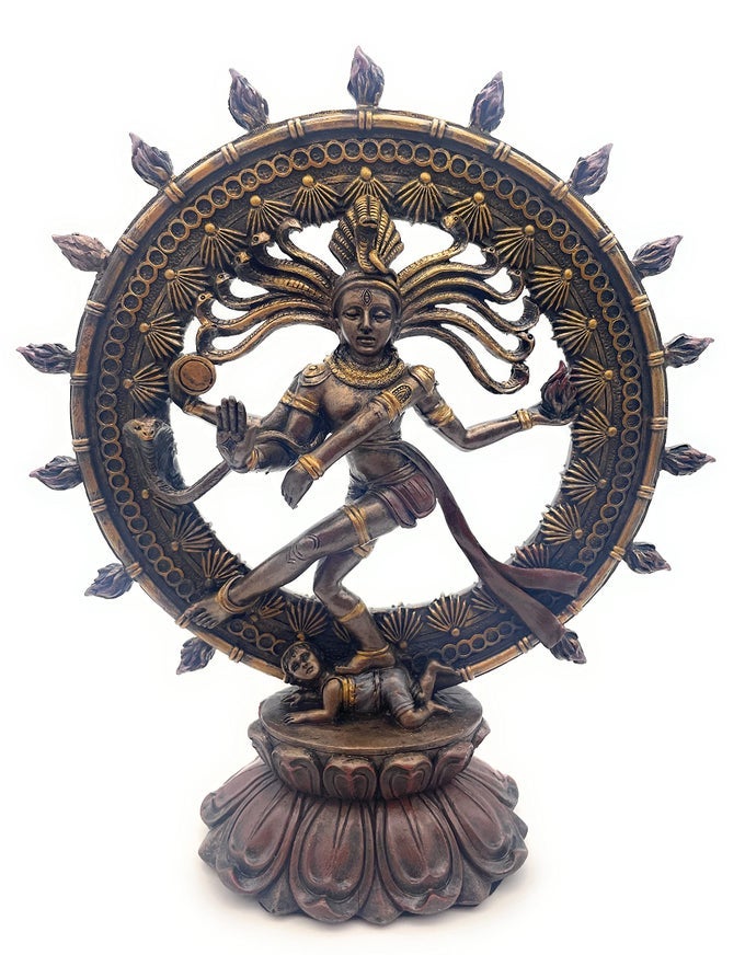 Rustix Shiva Nataraja Dancing Statue Exquisite Hindu God Shiva Statue Home Decor with Bronze Finish Intricate Detailing for Devotees Collectors