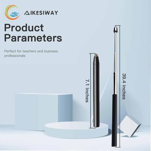 AIKESIWAY Universal Telescopic Stylus Pen for Touch ScreensRetractable Pointer Stick Stylus with Special Flocking TipExtendable High Precision Soft Black - Image 3