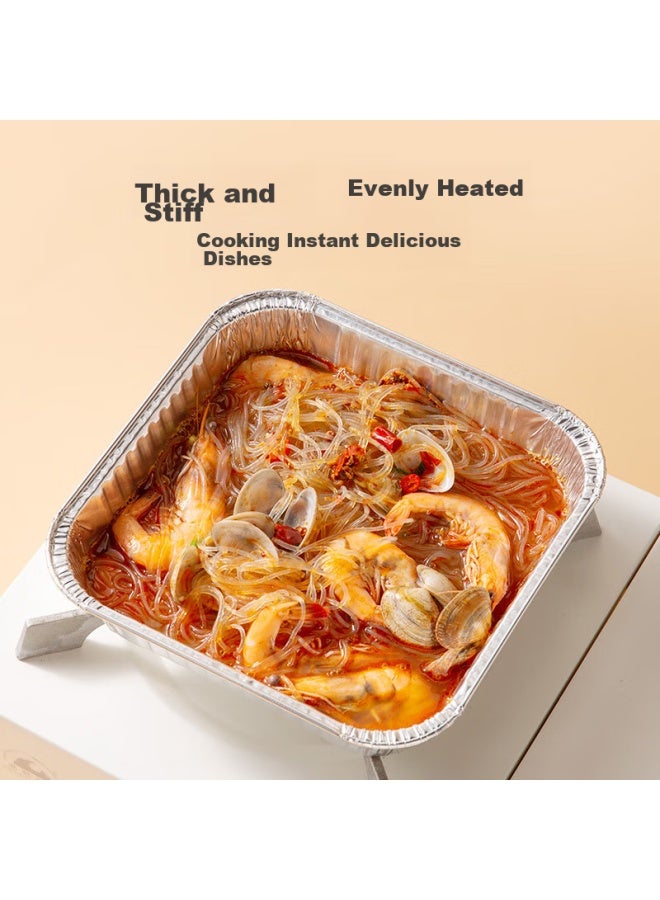JD.com Jd Jingzao Air Fryer And Oven-specific Aluminum Foil Bowls And Plates, Square Aluminum Foil Trays 20.5cm - Image 4